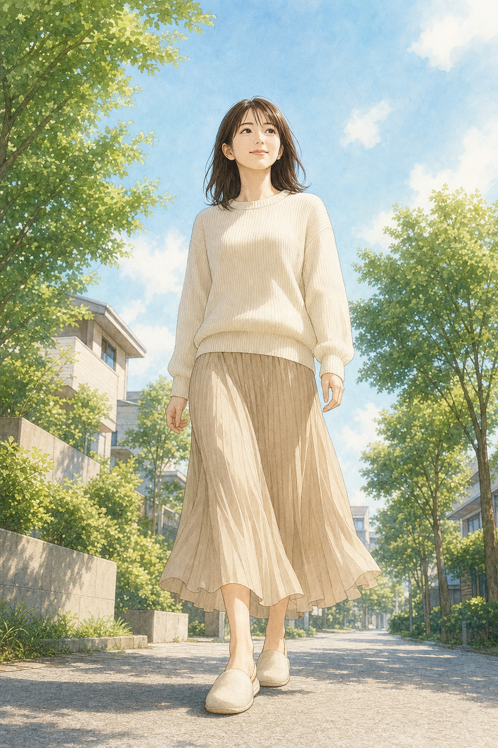 穏やかな表情で前を向くあやか